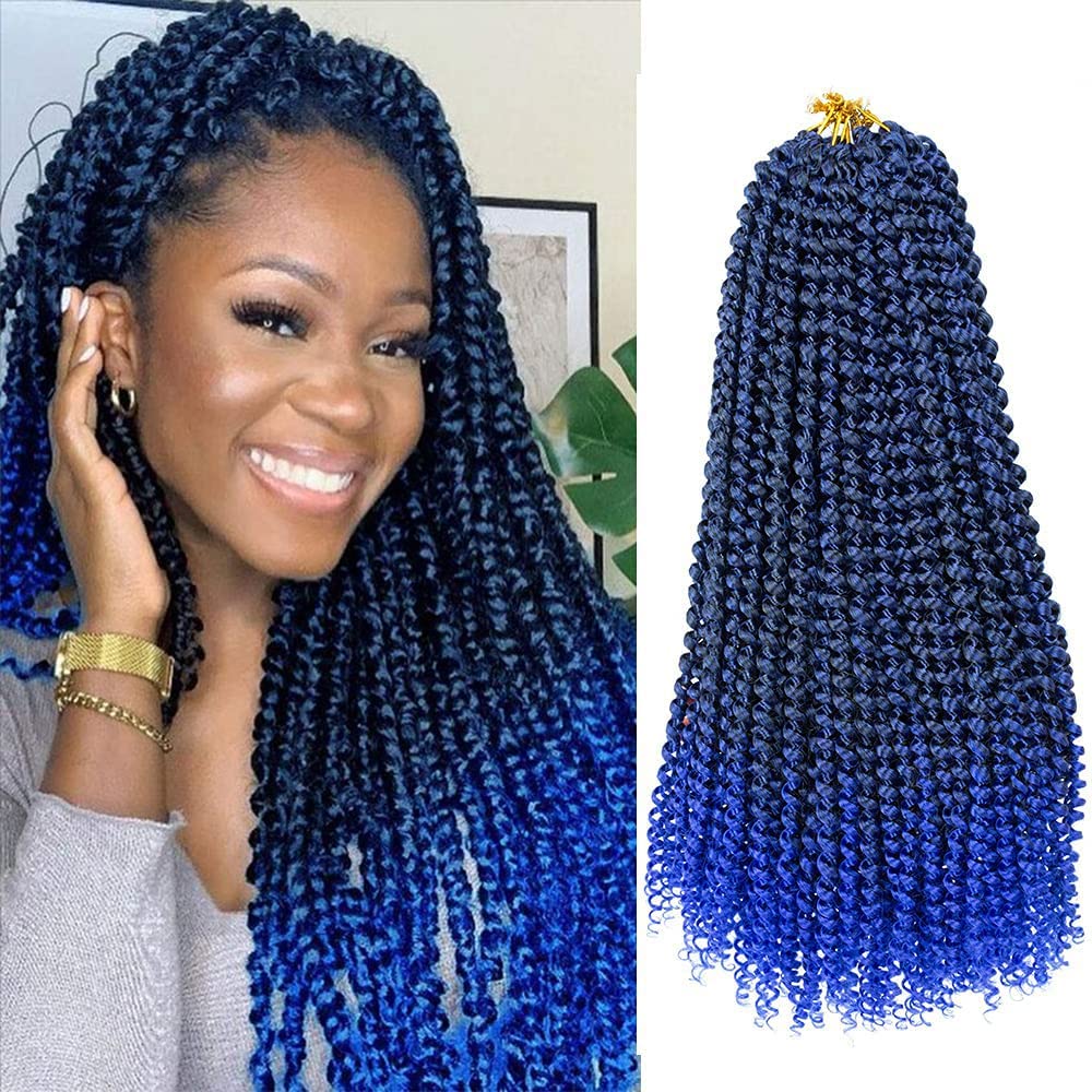 Amazon.com : 18 Inch Passion Twist Hair, Ombre Blue Water Wave